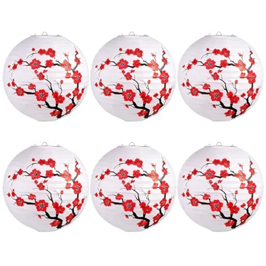 Japanese Lantern Paper - 6Pack Chinese New Year Decorations Paper