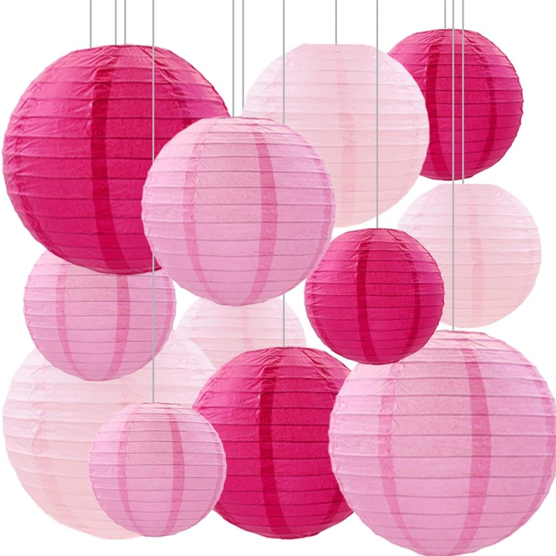 Japanese Lantern Paper - 12Pcs Paper Lanterns Party Decorations, Graduation