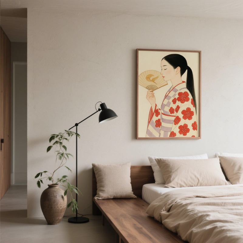 Mount Fuji & Crane Japanese Wa - Japanese Minimalist Lifestyle review and price